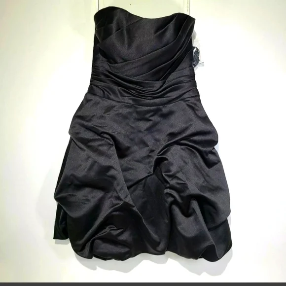 David's Bridal | Dresses | Davids Bridal Bridesmaidprom Dress Size 2 Nwt  Strapless Short Black | Poshmark